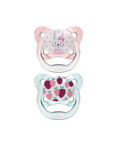 Əmziklər dəsti Dr.Brown's PreVent Butterfly Shield 0-6 ay, silikon, 2 əd, çəhrayı