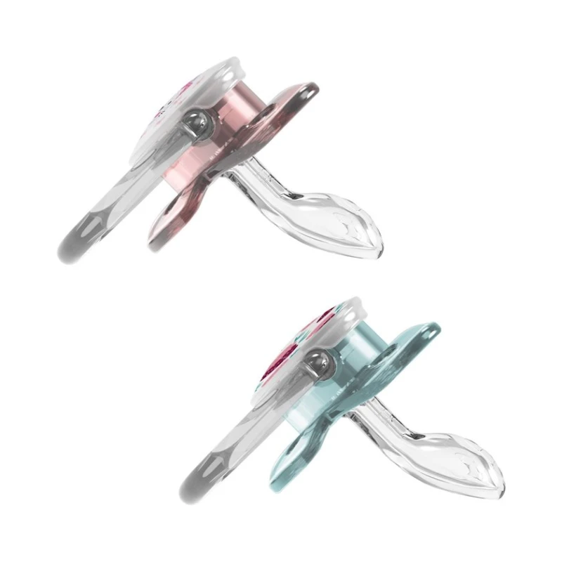 Əmziklər dəsti Dr.Brown's PreVent Butterfly Shield 0-6 ay, silikon, 2 əd, çəhrayı Əmziklər dəsti Dr.Brown's PreVent Butterfly Shield 0-6 ay, silikon, 2 əd, çəhrayı