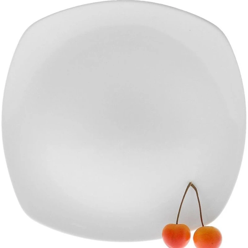 Nahar üçün boşqab Wilmax WL-991002 kvadrat, 25.5 sm, farfor, ağ