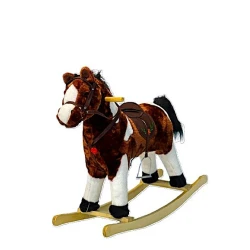Музыкальная, подвижная игрушка лошадка-качалка, среднего размера Музыкальная, подвижная игрушка лошадка-качалка, среднего размера