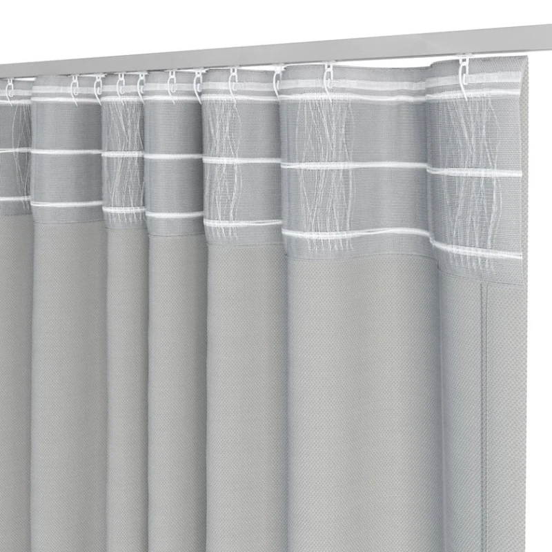 Штора JYSK Roxen, 140x245 см, полиэстер, серый