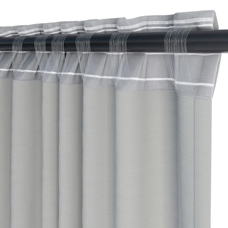 Штора JYSK Roxen, 140x245 см, полиэстер, серый