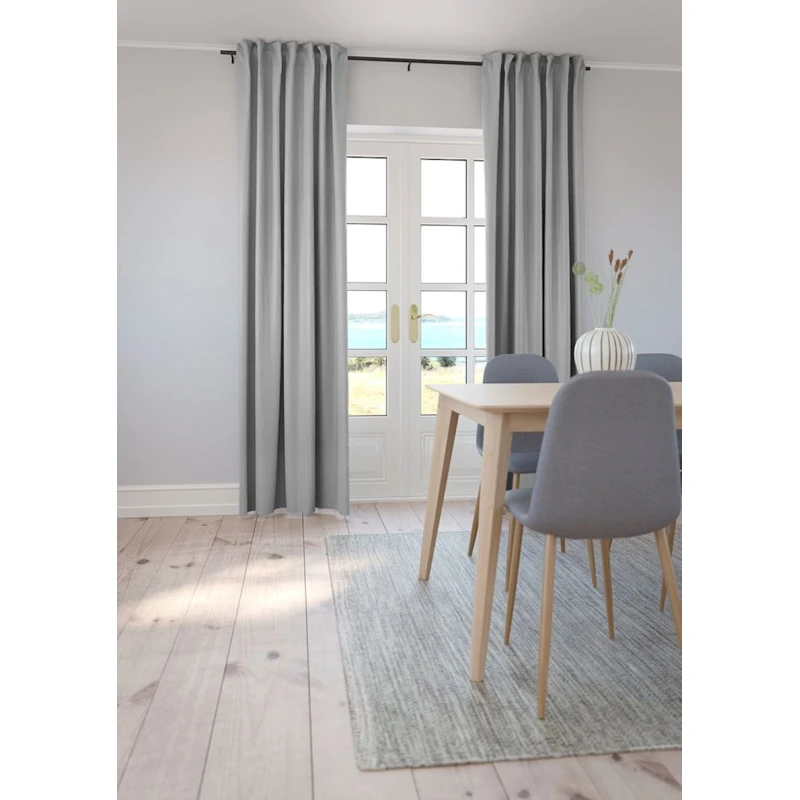 Штора JYSK Roxen, 140x245 см, полиэстер, серый