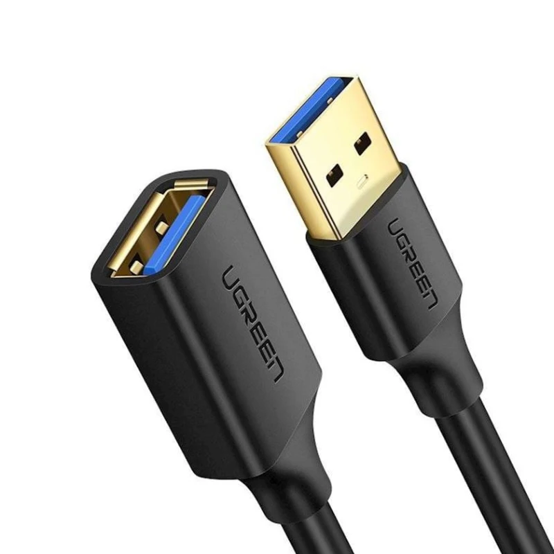 Удлинитель Ugreen US129 30126 USB 3.0 Male to USB 3.0 Female Cable Black, 1.5 м