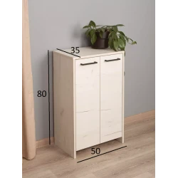 Подставка для обуви, ЛДСП, белый дуб, 80x35x50 см Подставка для обуви, ЛДСП, белый дуб, 80x35x50 см