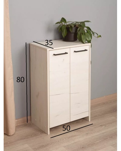 Ayaqqabı üçün altlıq, LDSP, ağ palıd, 80x35x50 sm