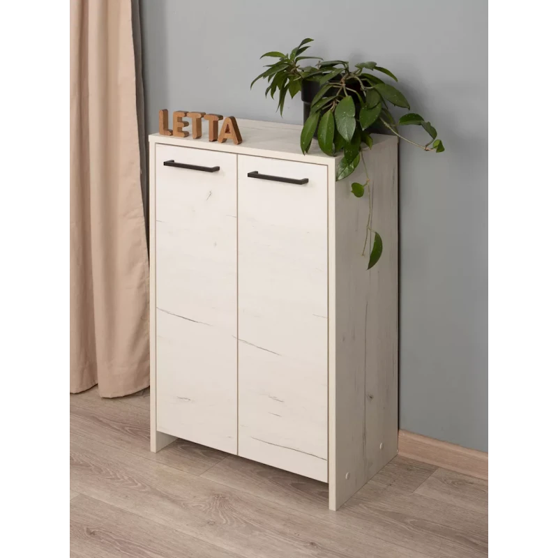 Подставка для обуви, ЛДСП, белый дуб, 80x35x50 см