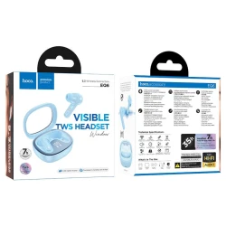 Беспроводные наушники Hoco Shadow EQ6 Blue и подарочные наушники Hoco C104A White