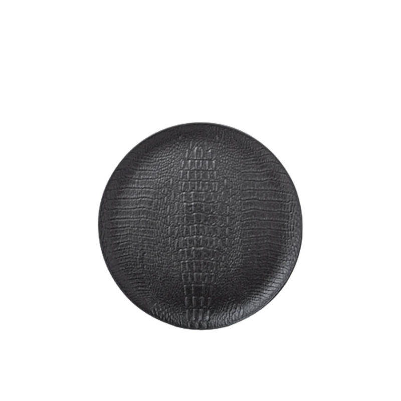 Обеденная тарелка Wilmax Croco WL‑662104/A, круглая, 1 шт, 20.5 см, фарфор, черная Обеденная тарелка Wilmax Croco WL‑662104/A, круглая, 1 шт, 20.5 см, фарфор, черная