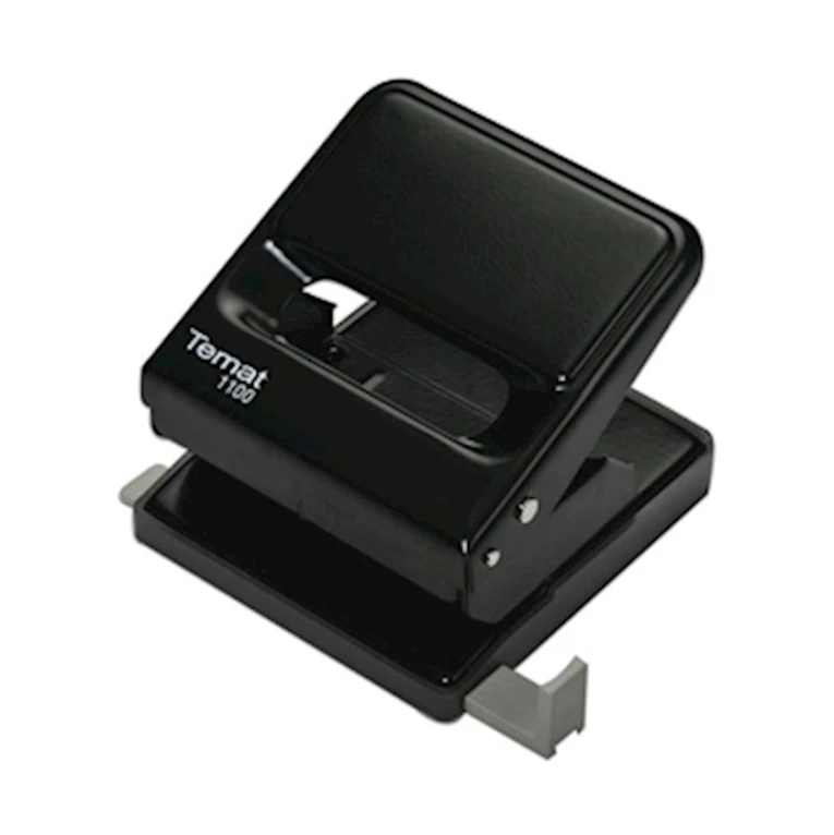 Дырокол Temat 1100, до 25 страниц, черный Дырокол Temat 1100, до 25 страниц, черный