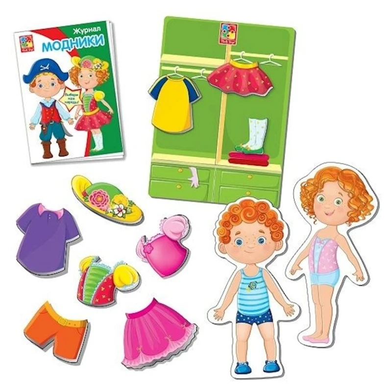 Магнитная игра-одевашка Vladi Toys Модники VT3702-02, 3+ лет