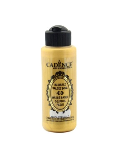 Akril boya-metallik Cadence Waterbased Gilding Paint 108 Super Gold 120 ml