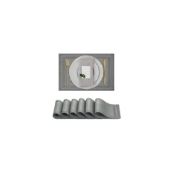 Süfrə xalçası nh_s444a2, istiyə davamlı/su keçirməz, boz, 30x45 sm, 6 əd