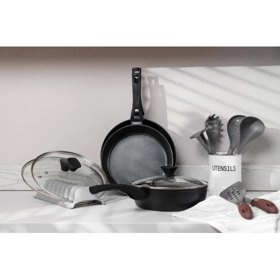 Tava Ardesto Gemini Livorno AR1224A, 24 sm, qara, alüminium