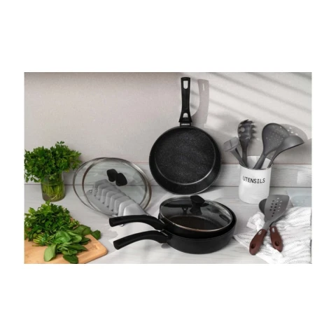 Tava Ardesto Gemini Livorno AR1224A, 24 sm, qara, alüminium