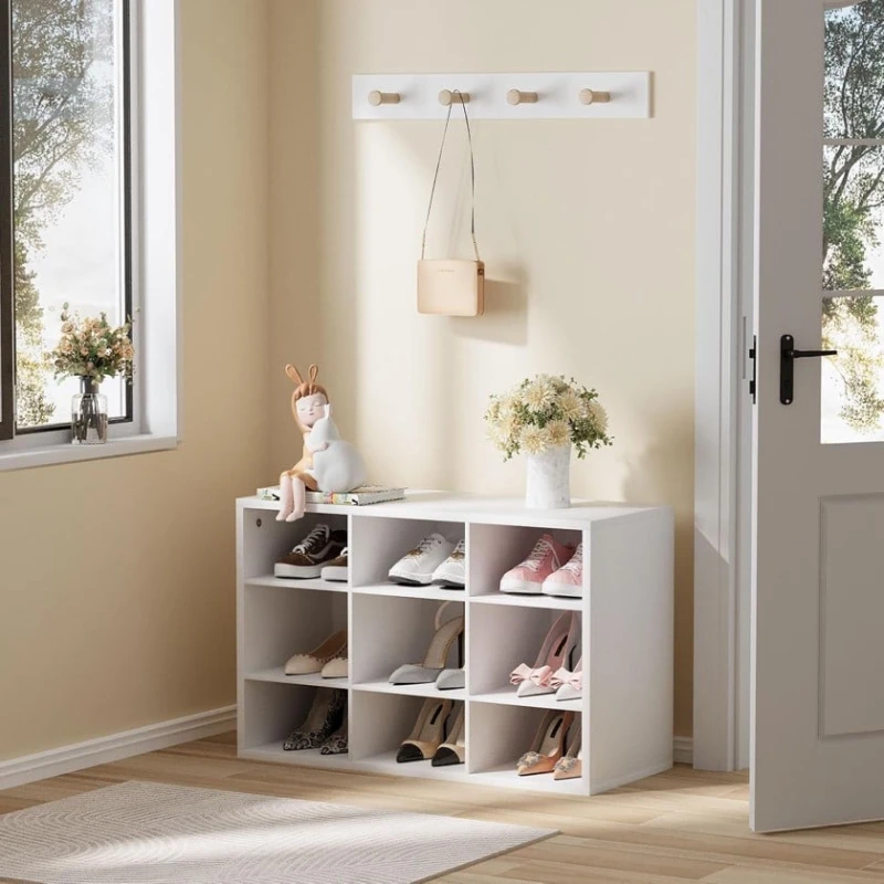 Подставка для обуви Art Mebel 62, ламинат, белая, 90х90х30 см Подставка для обуви Art Mebel 62, ламинат, белая, 90х90х30 см