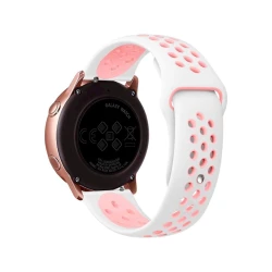 Ремешок SW425 для Samsung Galaxy Watch/Huawei Watch 22 мм Pink/White