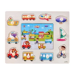 Деревянный пазл Транспортные средства 3+ лет Деревянный пазл Транспортные средства 3+ лет
