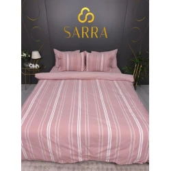 Комплект постельного белья Sarra SHA-00006532, хлопок, розовый, простыня 160x240 см, пододеяльник 160x220 см, наволочка 50x70 см (2 шт)