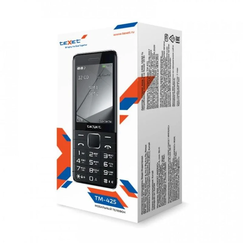 Мобильный телефон Texet TM 425 Black (4650071142121)