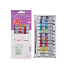 Akril boya dəsti Keep smiling parça üçün, 12х12 ml