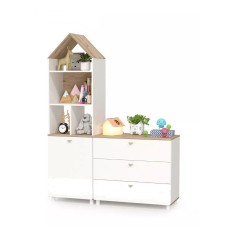 Stellaj 3563_L-M 2StellajEypWh-son, 138,8x41,5x183,8 sm, LDSP, ağ