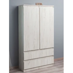 Шкаф для одежды Letta Chelsi,180х51.5х90 см,ЛДСП,белый Шкаф для одежды Letta Chelsi,180х51.5х90 см,ЛДСП,белый