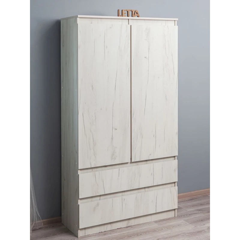 Шкаф для одежды Letta Chelsi,180х51.5х90 см,ЛДСП,белый