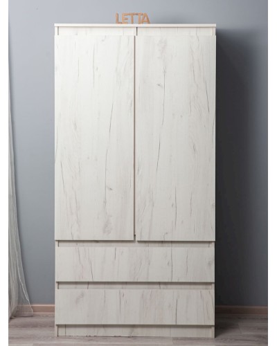 Paltar üçün şkaf Letta Chelsi,180x51.5x90 sm,LDSP,ağ