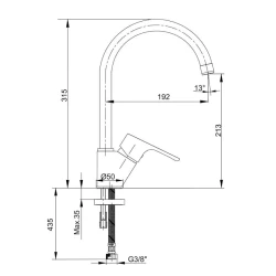 Смеситель E.C.A. Niobe для кухонной мойки Смеситель E.C.A. Niobe для кухонной мойки