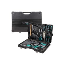 Alətlər dəsti MAMEDFORCE MF-41421-5, 142 hissə, 1/4'', 3/8'', 1/2'', (6 künc), (4-32mm)