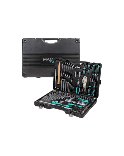 Alətlər dəsti MAMEDFORCE MF-41421-5, 142 hissə, 1/4'', 3/8'', 1/2'', (6 künc), (4-32mm)