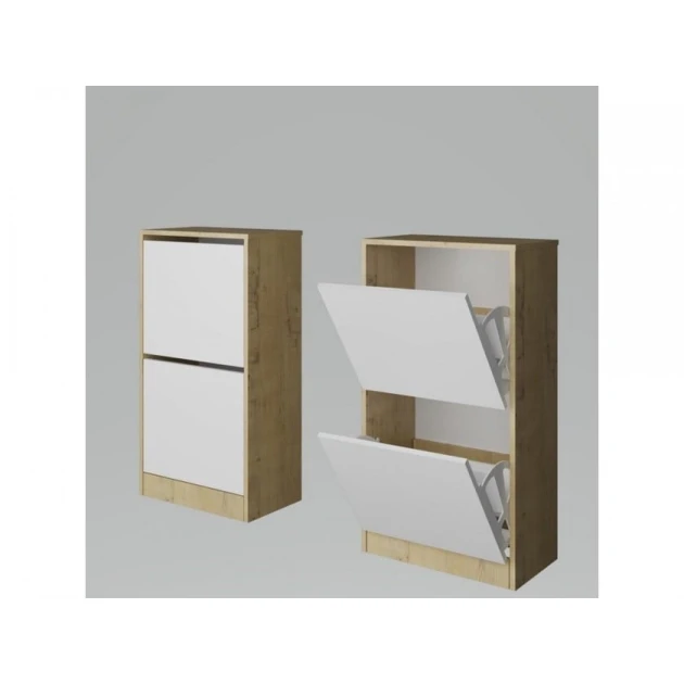 Ayaqqabı üçün tumba Art Mebel 31, laminat, ağ, 80х60х30 sm Ayaqqabı üçün tumba Art Mebel 31, laminat, ağ, 80х60х30 sm