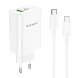 Сетевое зарядное устройство Borofone BN10 Type-C 65W White