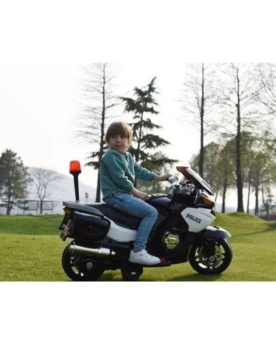 Uşaqlar üçün elektrik motosikl Police 118C6, 3–6 km/s, 3-8 yaş, 120x60x65 sm