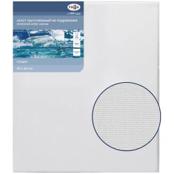 Холст на подрамнике Гамма Студия, 40x50 см, 400 г/м², хлопок, 1 шт, крупное зерно, белый