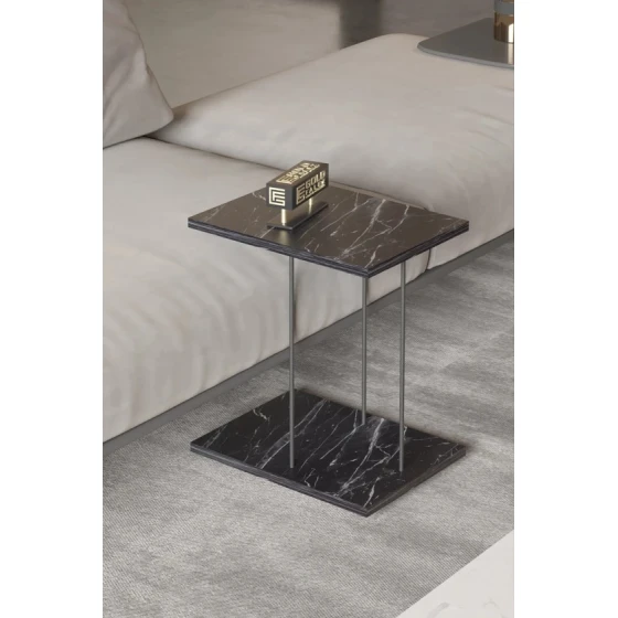 Журнальный стол Zigon Sehpa TY-03, ДСП/Металл, черный, 55x34x34 см Журнальный стол Zigon Sehpa TY-03, ДСП/Металл, черный, 55x34x34 см