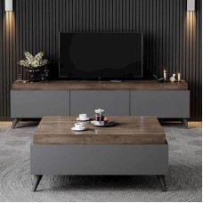 Mebel dəsti ev_12115495, LDSP, boz/qəhvəyi, 180x45x35/90x60 sm