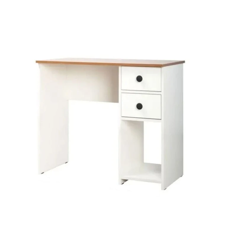 Yazı masası, LDSP, 76.6х45х90 sm, siyirmələrlə/rəflərlə, ağ/qəhvəyi