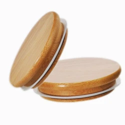 Saxlama bankası GJ123, şüşə/bambuk, 600 ml, 8x15.5 sm