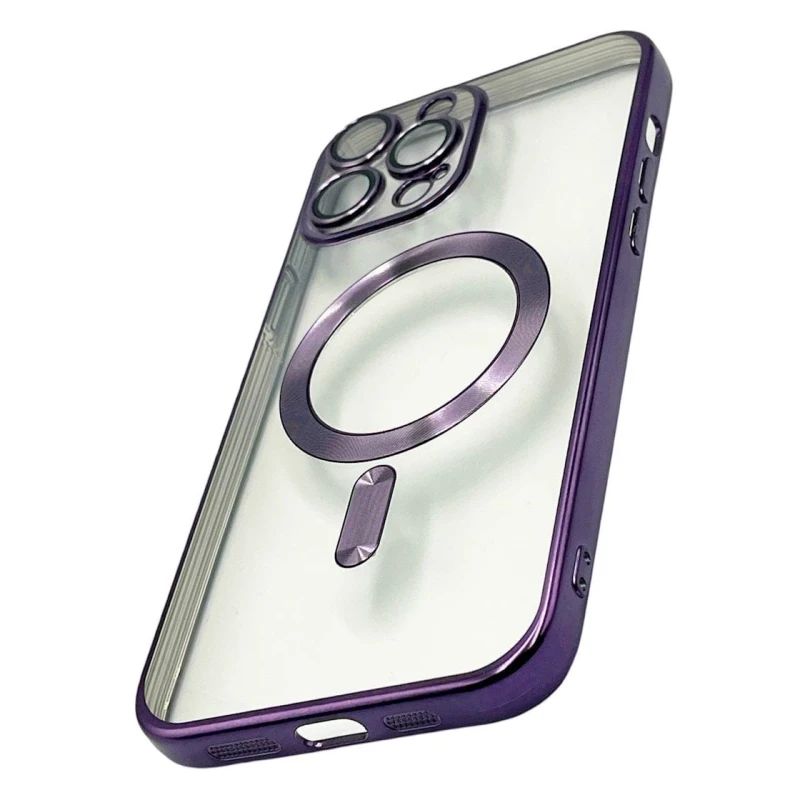 Çexol 888_store_543 MagSafe Apple iPhone 14 Pro Max üçün Bənövşəyi/Şəffaf