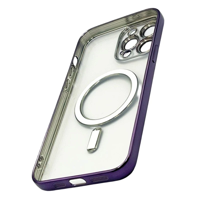 Çexol 888_store_543 MagSafe Apple iPhone 14 Pro Max üçün Bənövşəyi/Şəffaf