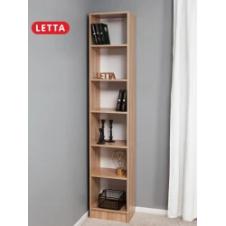 Стеллаж Letta Somona, 202х28х40 см, ЛДСП, бежевый