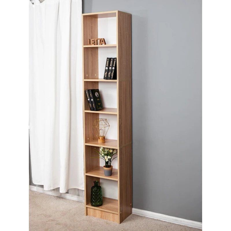 Стеллаж Letta Somona, 202х28х40 см, ЛДСП, бежевый Стеллаж Letta Somona, 202х28х40 см, ЛДСП, бежевый