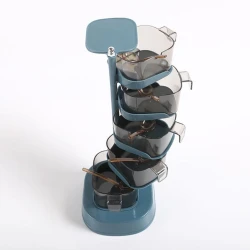 Ədviyyatlar üçün saxlama qabı dəsti QSQ-05PB, plastik, tünd göy/şəffaf