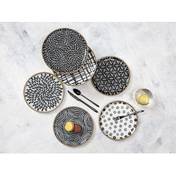 Набор десертных тарелок Porland Fractal 04POR034259, фарфор, разноцветный, 20 см, 6 шт