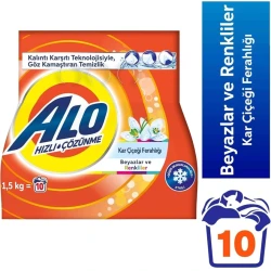 Yuyucu toz Alo Snow Flower, ağ və rəngli çamaşırlar üçün, 1.5 kq