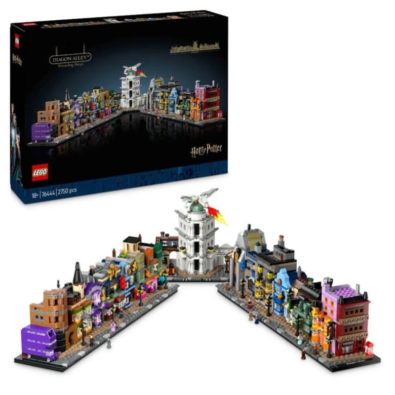 Konstruktor LEGO Diagon Alley Wizarding Shops 76444, 18+ yaş, 2750 element