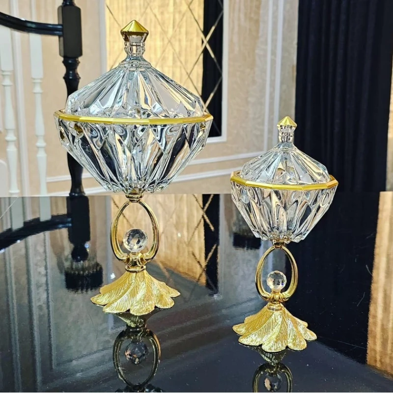 Dəst nh_34sdhhj, metal/şüşə, qızılı/şəffaf, 2 əd