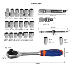 Пневматическая трещетка Wadfow WST2L24, 250 мм